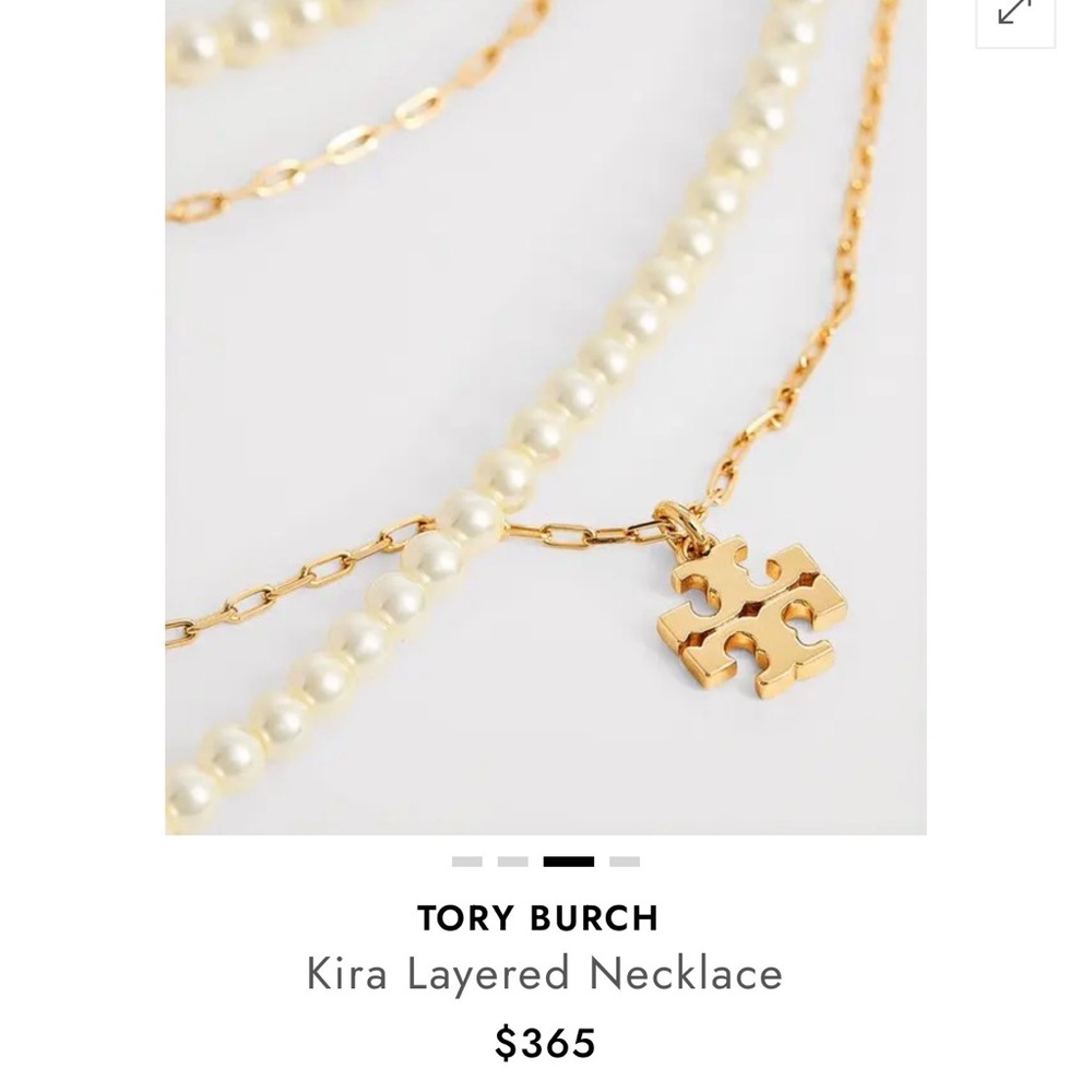 The Tory Burch Kira layered necklace- New - Picture 4 of 4